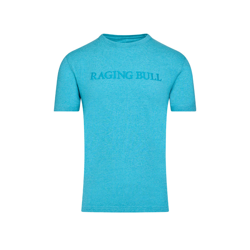 Raging Bull Tonal Embroidery T-Shirt - Light Blue