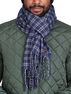 Plaid Scarf - Navy