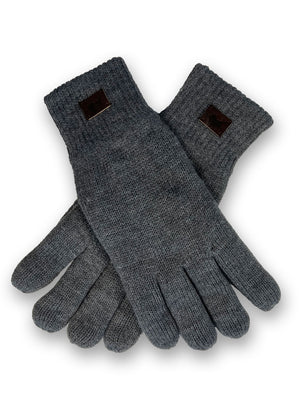 Knitted Gloves - Dark Grey Marl