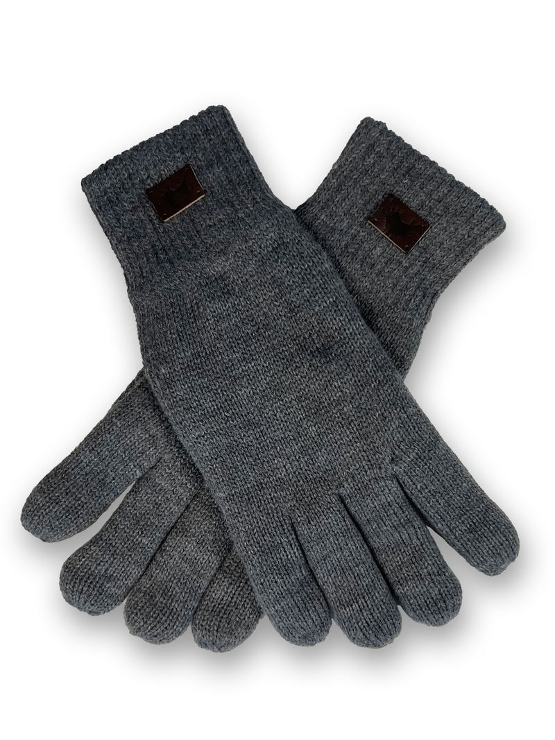 Knitted Gloves - Dark Grey Marl