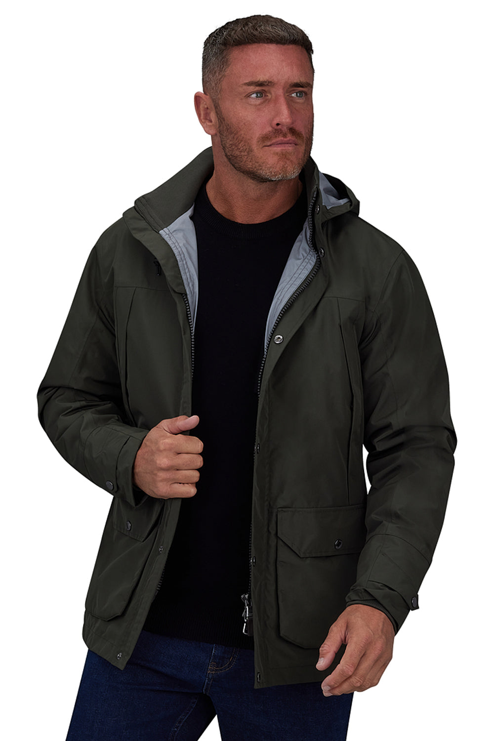 Mens waterproof jacket in a clearance bag