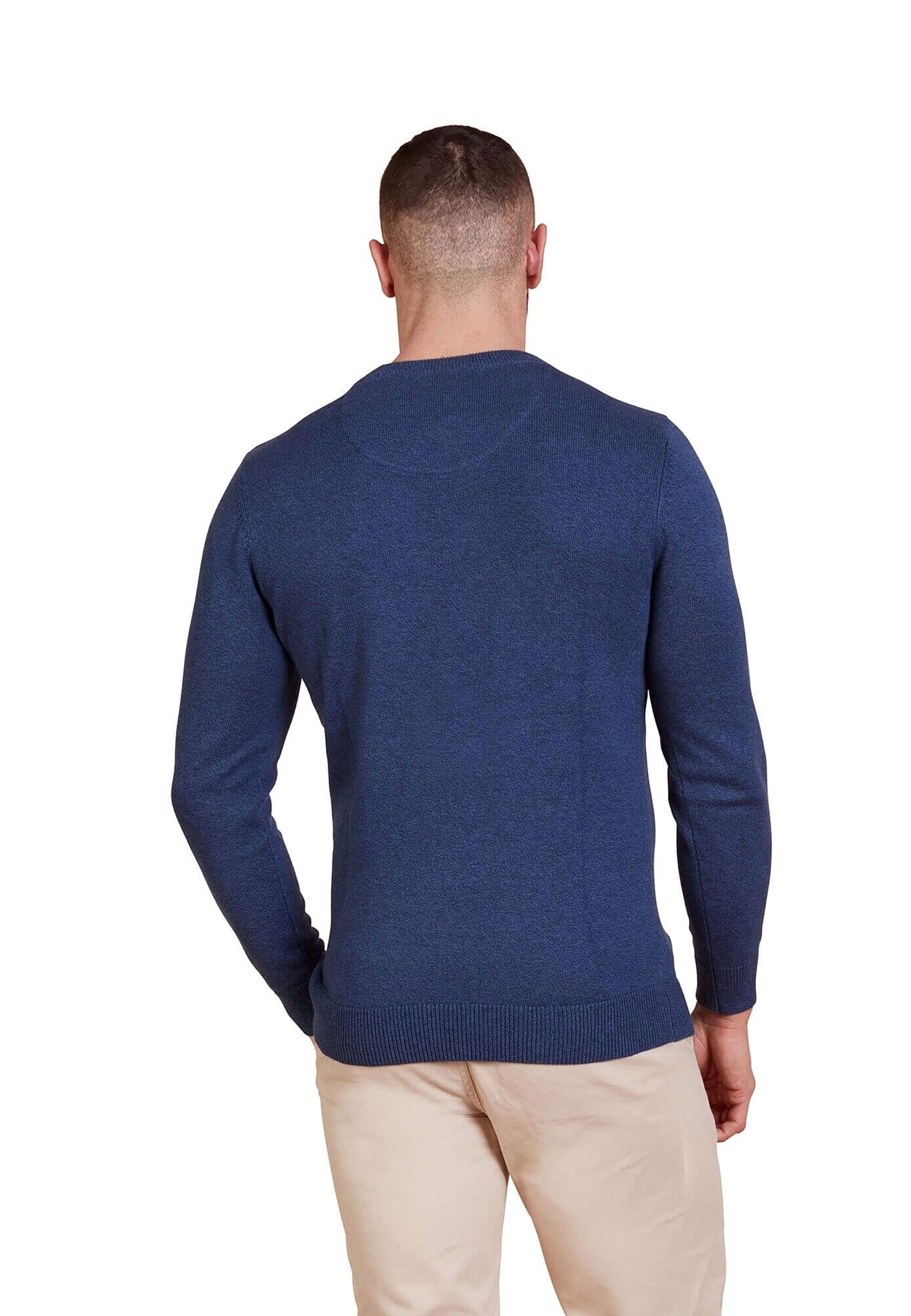 Knitted Cotton/Cashmere Crew Neck - Smart Denim – Raging Bull Clothing