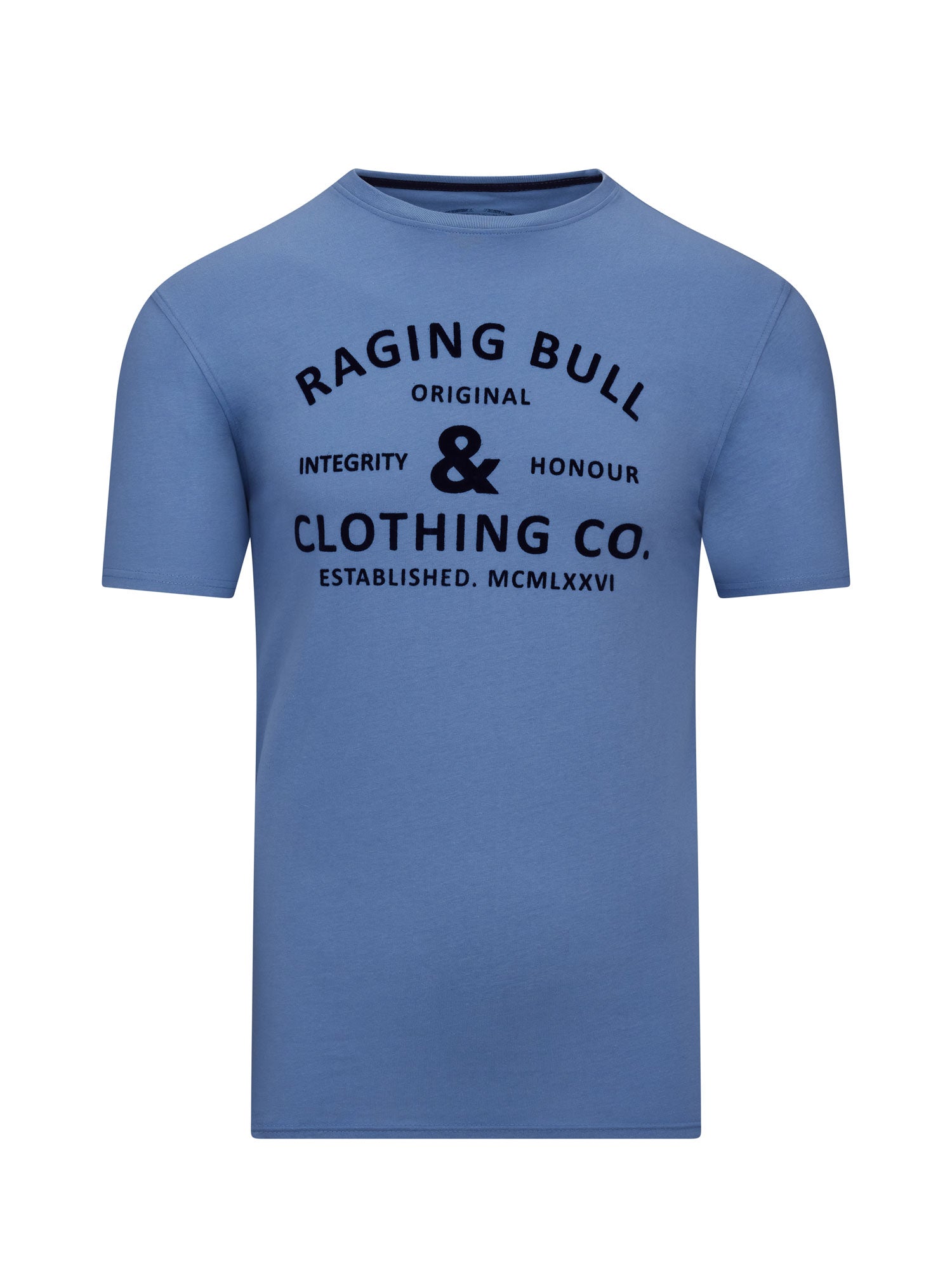 Flock Integrity And Honour T-Shirt - Chambray – Raging Bull Clothing